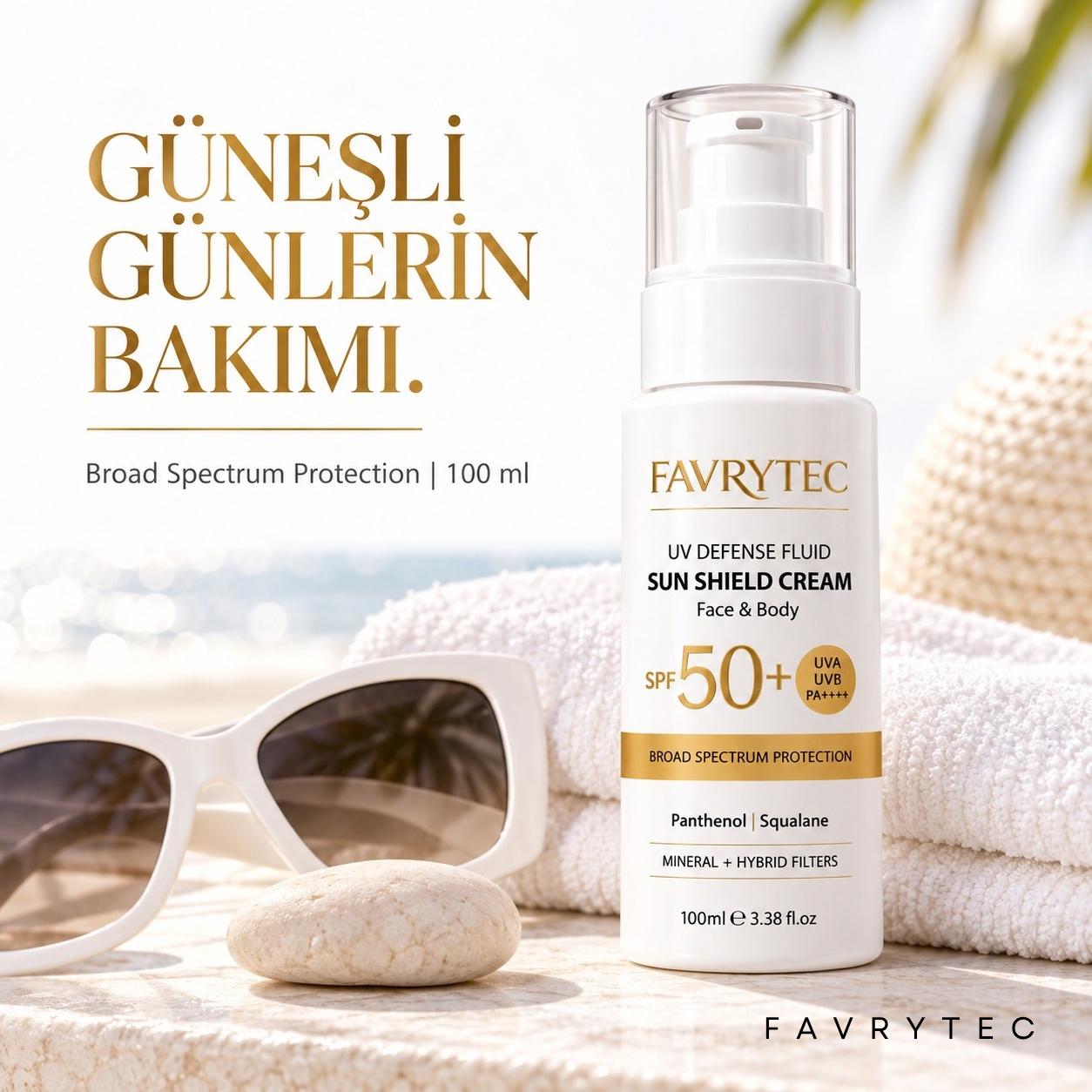 UV Defense Fluid Sun Shield Cream – SPF 50+ Hibrit Filtreli Güneş Kremi - Görsel 2