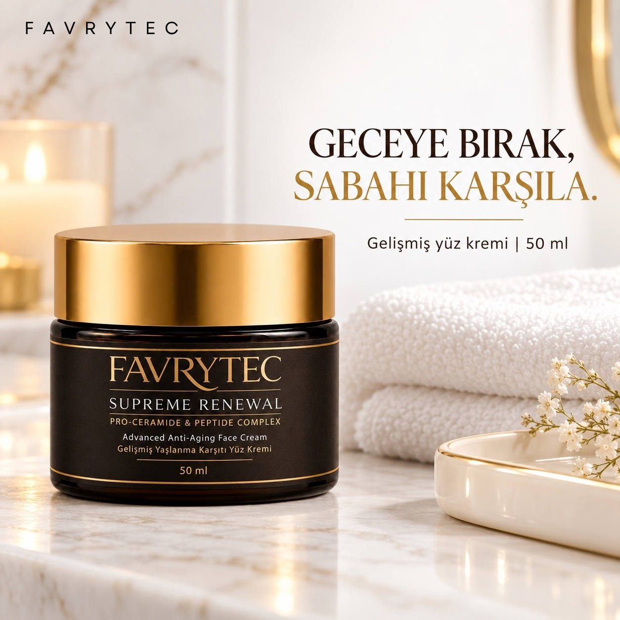 Supreme Renewal Face Cream – Yaşlanma Karşıtı ve Yoğun Nemlendirici Yüz Kremi - Görsel 3